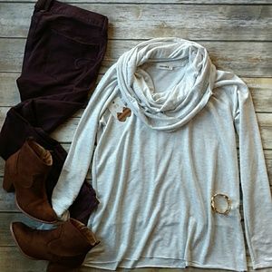 Spring cowl neck sweater